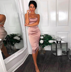 SATIN DRESS PINK