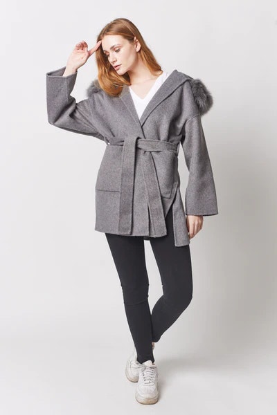 VALENTINA COAT GREY