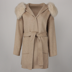 VALENTINA COAT TAN FAKE FUR