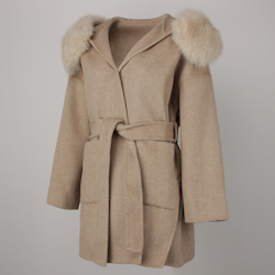 VALENTINA COAT TAN FAKE FUR