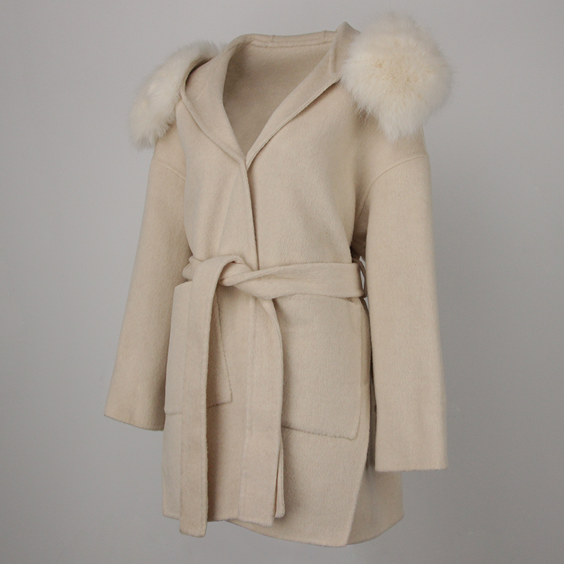 VALENTINA COAT WHITE FAKE FUR