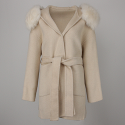VALENTINA COAT WHITE FAKE FUR