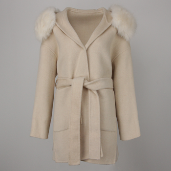 VALENTINA COAT WHITE FAKE FUR