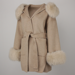 ANGELINA COAT TAN FAKE FUR