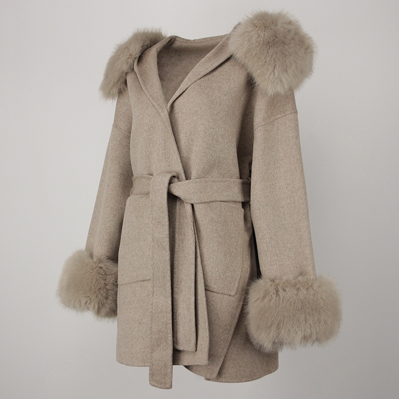 ANGELINA COAT KHAKI FAKE FUR