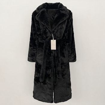 BIANCA FAKE FUR COAT BLACK