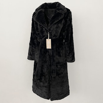 BIANCA FAKE FUR COAT BLACK