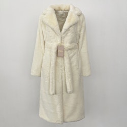 BIANCA FAKE FUR COAT WHITE
