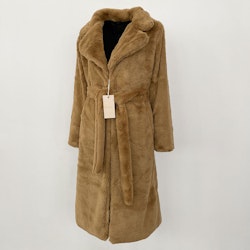 BIANCA FAKE FUR COAT CAMEL