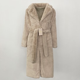 BIANCA FAKE FUR COAT BEIGE