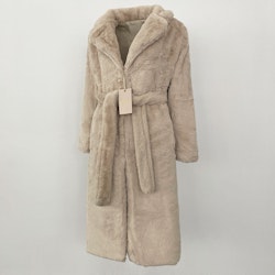 BIANCA FAKE FUR COAT BEIGE