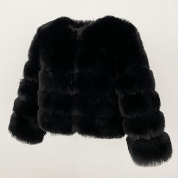 CANNES JACKET FAKE FUR BLACK