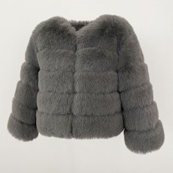 CANNES JACKET FAKE FUR GREY