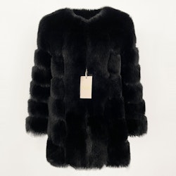 CANNES JACKET LONG FAKE FUR ALL BLACK