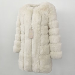 CANNES JACKET LONG FAKE FUR WHITE
