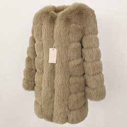 CANNES JACKET LONG FAKE FUR BEIGE