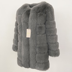 CANNES JACKET LONG FAKE FUR GREY