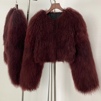 BECCA CROPPED SHEARLING JACKET BOUGOURY