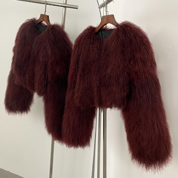 BECCA CROPPED SHEARLING JACKET BOUGOURY