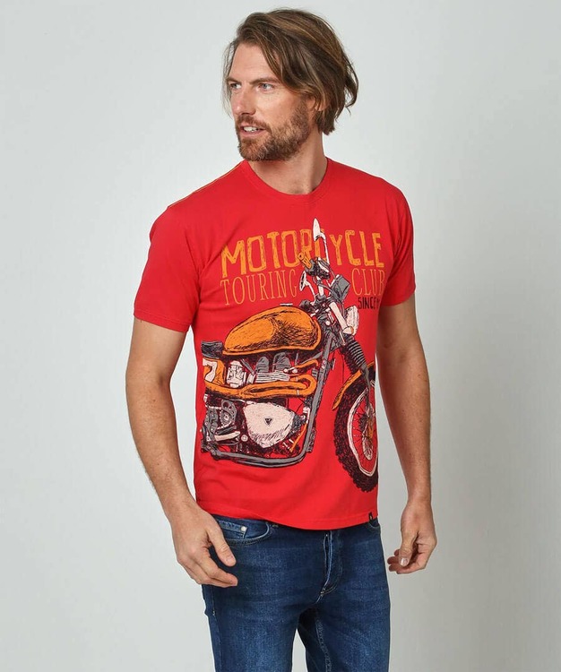 T-shirt Motorcykle Club Red - Joe Browns