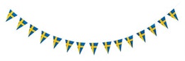 TRIANGLE FLAG BANNER SWEDISH FLAG 3.6 M