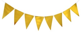 TRIANGLE FLAG BANNER GOLD 3.6 M