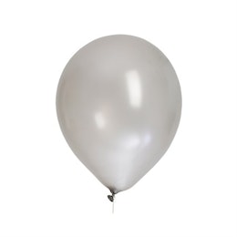 BALLOONS 12" SILVER METALLIC 8-P