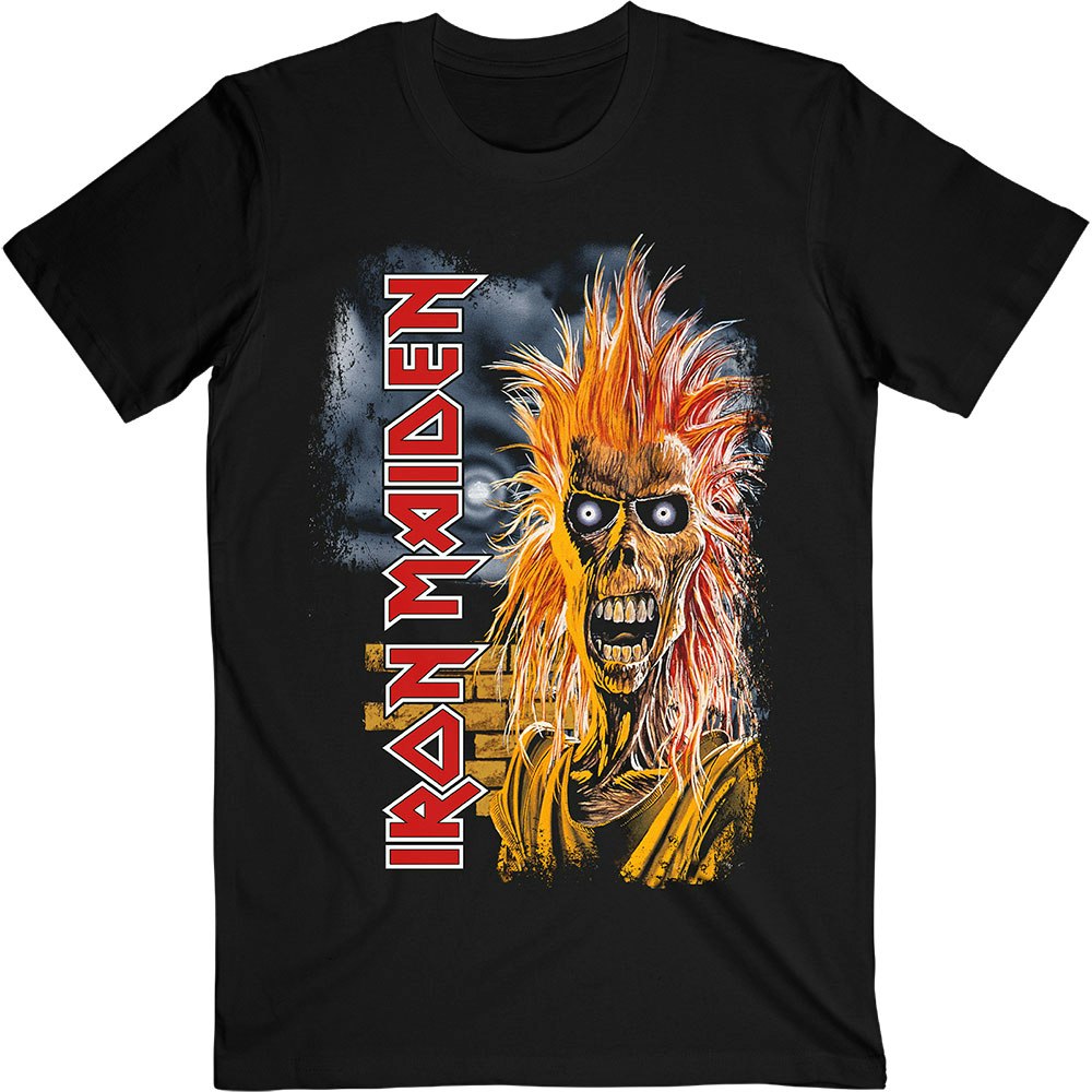 IRON MAIDEN: First Album Tracklist V.3 (back print) T-shirt (black)