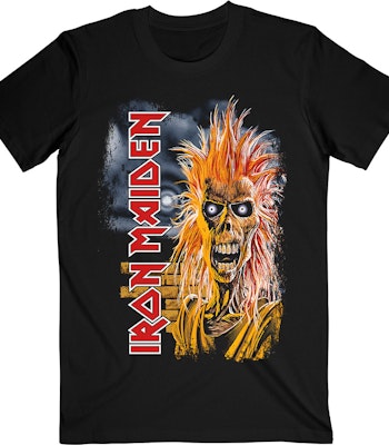 IRON MAIDEN: First Album Tracklist V.3 (back print) T-shirt (black)