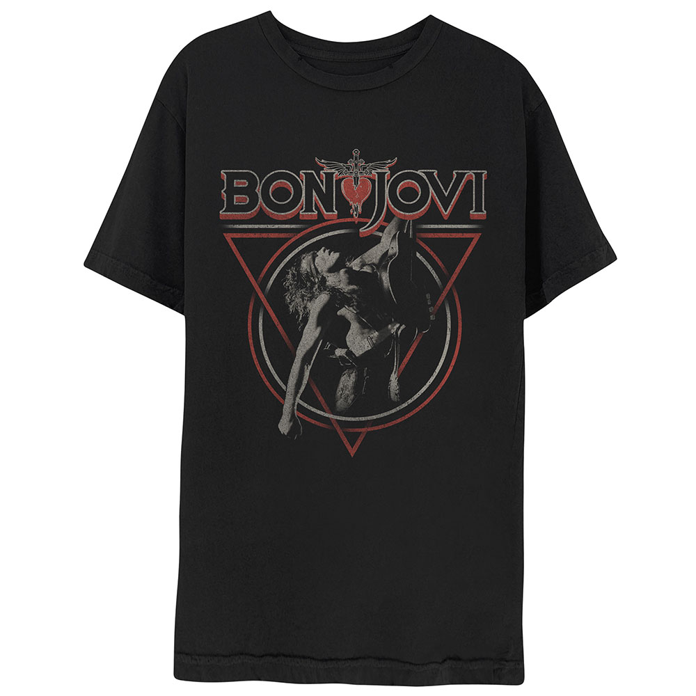 BON JOVI: Triangle Overlap T-shirt (black)
