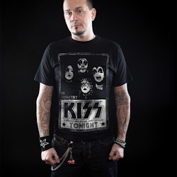 KISS: In Concert Distressed Poster T-Shirt (black)