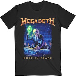 MEGADETH: Rust In Peace Track List (Back Print) T-shirt (black)