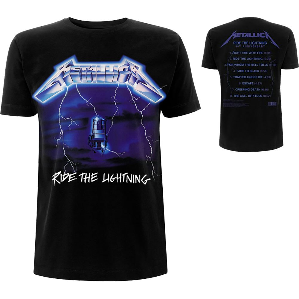 METALLICA: Ride The Lightning Tracks (Back Print) T-shirt (black)