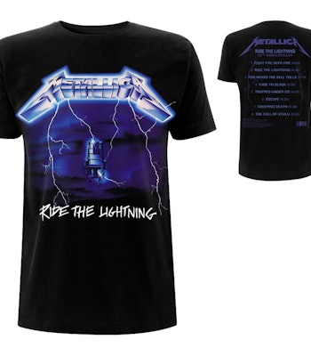 METALLICA: Ride The Lightning Tracks (Back Print) T-shirt (black)