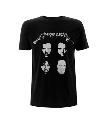 METALLICA: Black Album 4 Faces (Back Print) T-shirt (black)