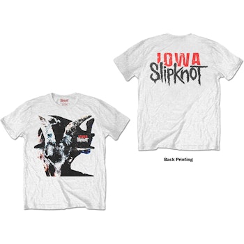 SLIPKNOT: Iowa Goat Shadow (Back Print) T-shirt (white)