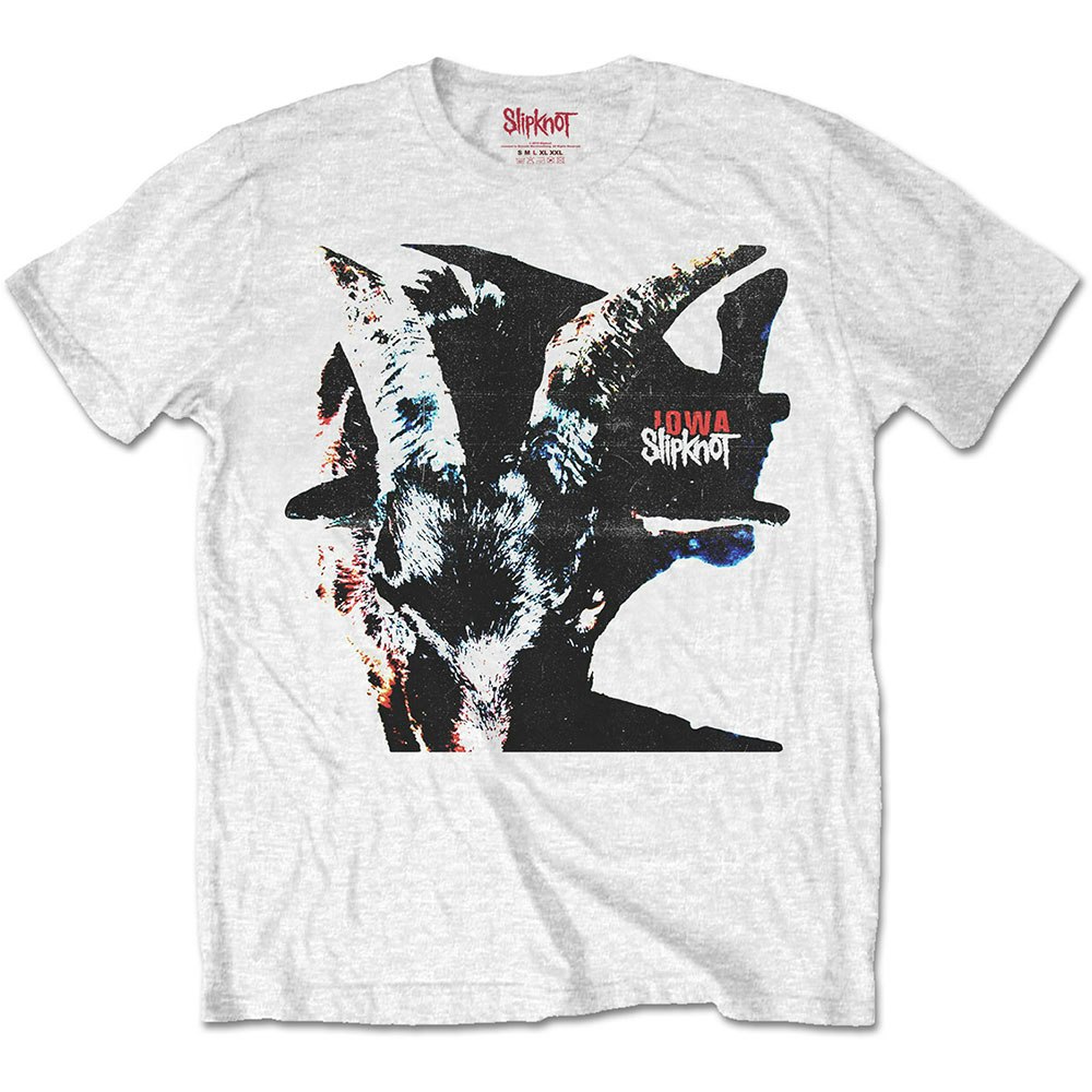 SLIPKNOT: Iowa Goat Shadow (Back Print) T-shirt (white)