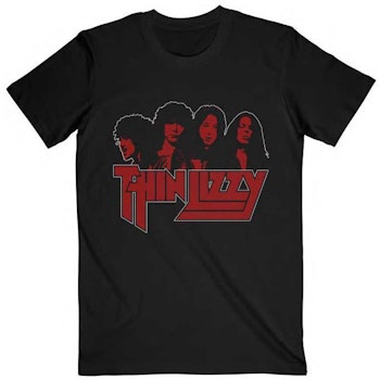 THIN LIZZY: Band Photo Logo T-shirt (black)
