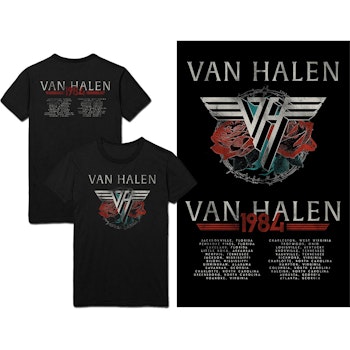 VAN HALEN: 84 Tour (Back Print) T-shirt (black)