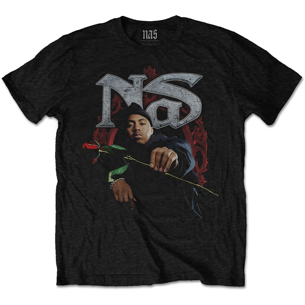 NAS: Red Rose T-shirt (black)