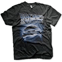 BACK TO THE FUTURE: Flying Delorean T-Shirt (Black)