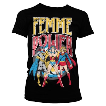 DC Comics: Femme Power Girly Tee (black)