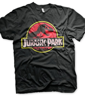 JURASSIC PARK: Distressed Logo T-Shirt (Black)