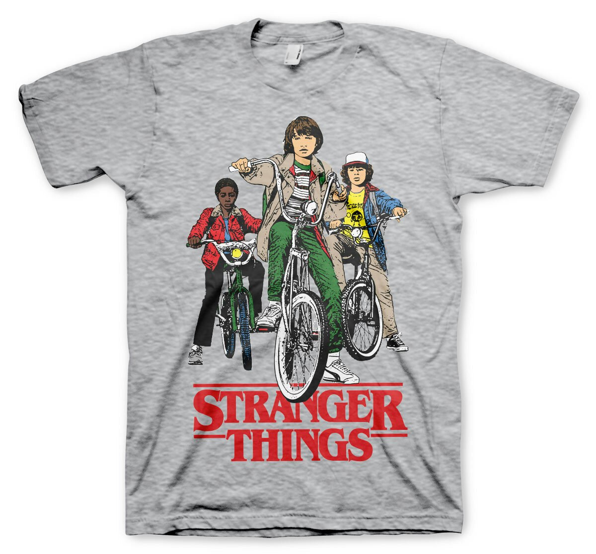 STRANGER THINGS: Bikes T-Shirt (H. Grey) - Pale Horse Clothing