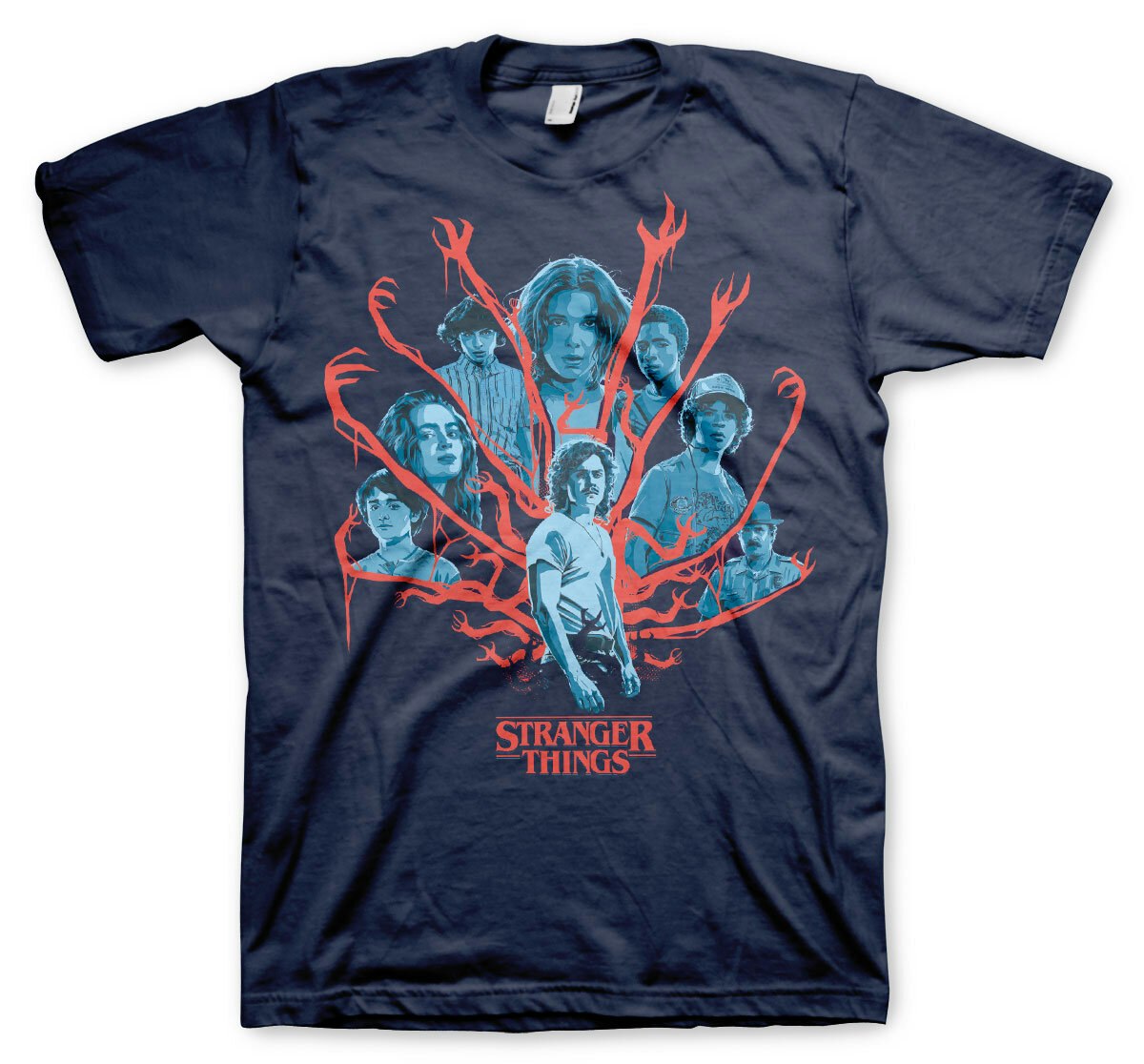 STRANGER THINGS: Group T-Shirt (Navy)