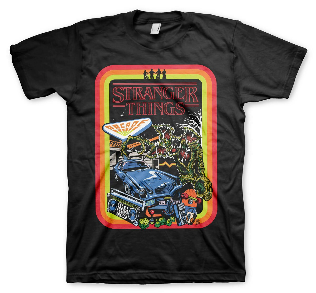 STRANGER THINGS: Retro Poster T-Shirt (Black)