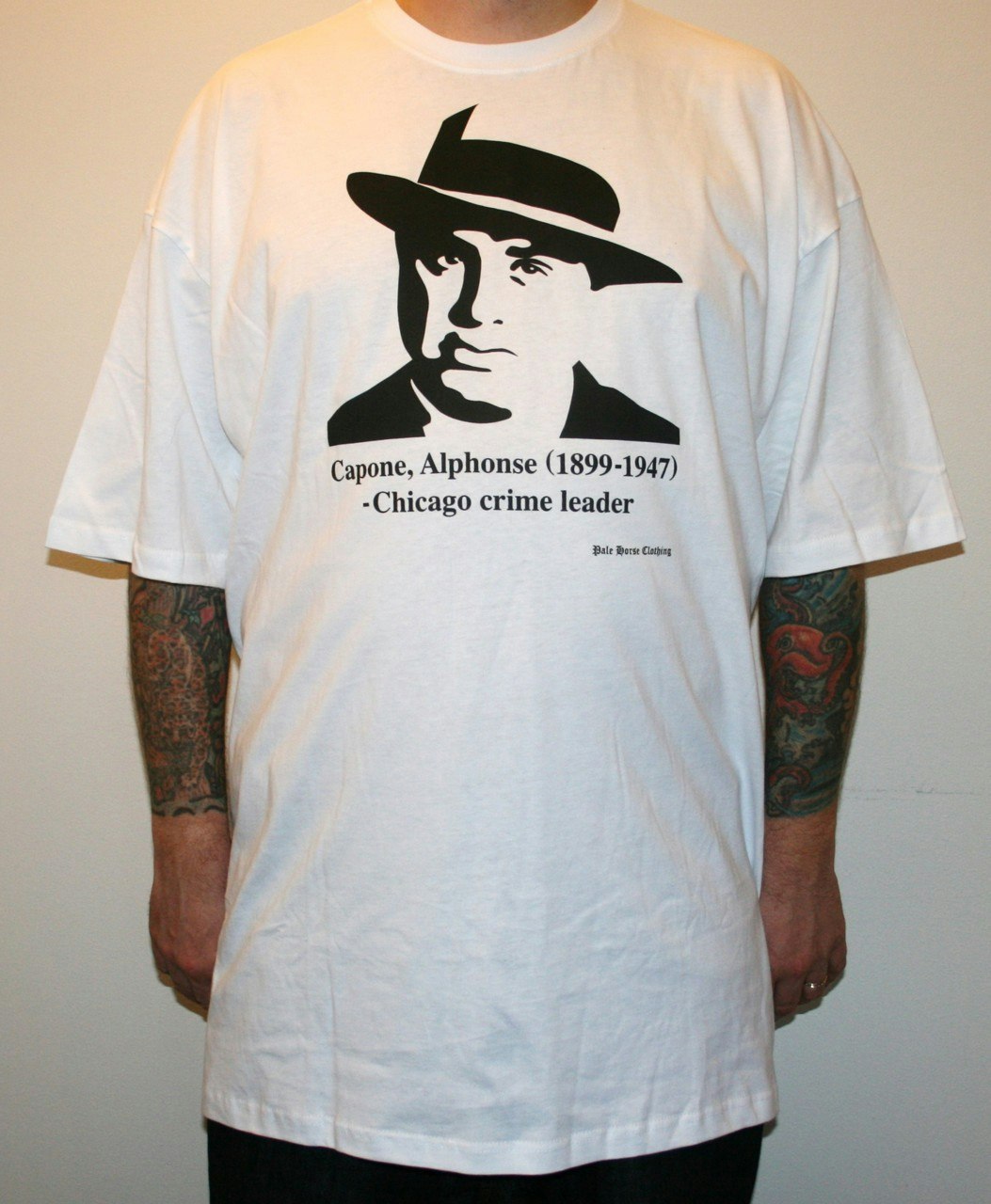 PALE HORSE ORIGINALS: Al Capone Tall Tee (white) - Pale Horse Clothing