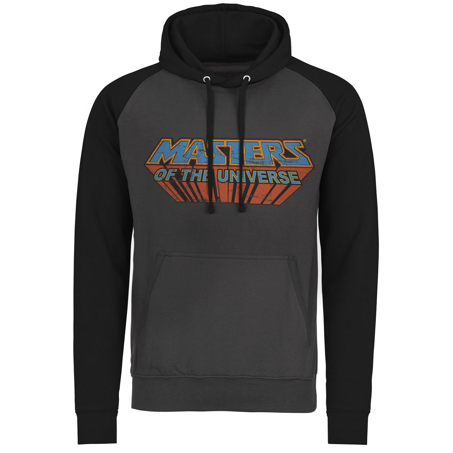 MASTERS OF THE UNIVERSE: Washed Logo Baseball Hoodie (charcoal/black)