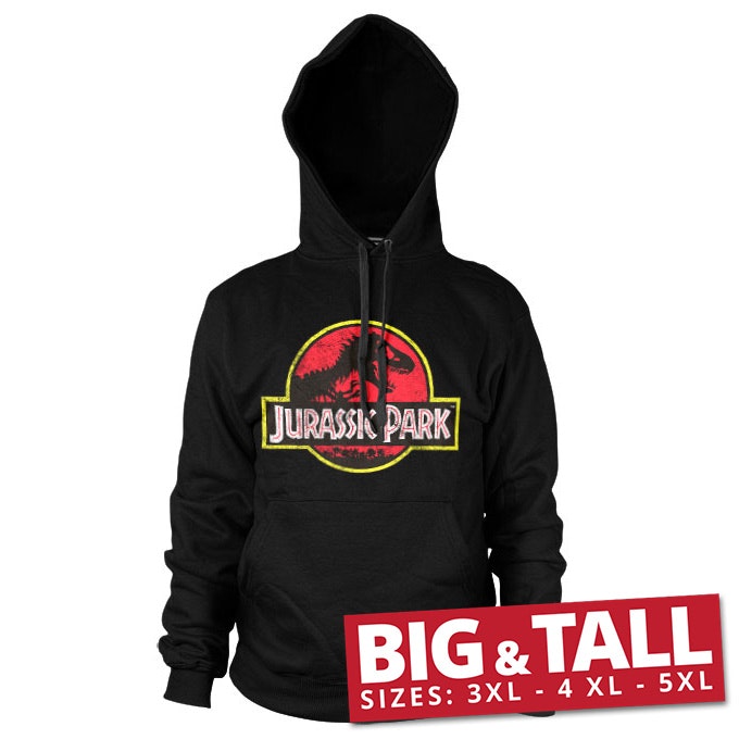 JURASSIC PARK: Distressed Logo Hoodie (Black)