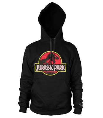 JURASSIC PARK: Distressed Logo Hoodie (Black)